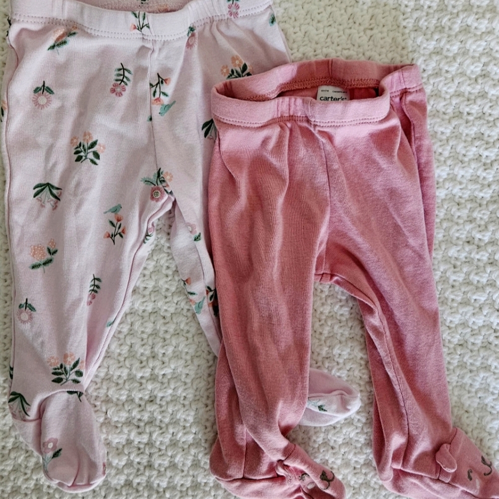 Set of 2 Carter footed leggings